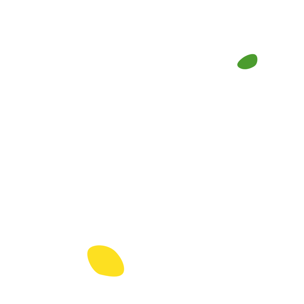 Illustration of green and yellow blobs