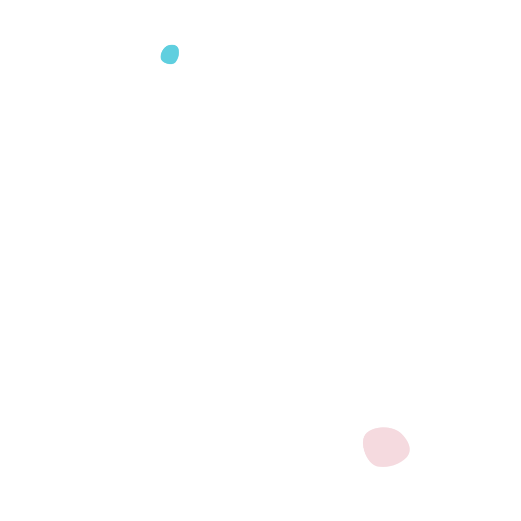 Illustration of light blue and light pink blobs