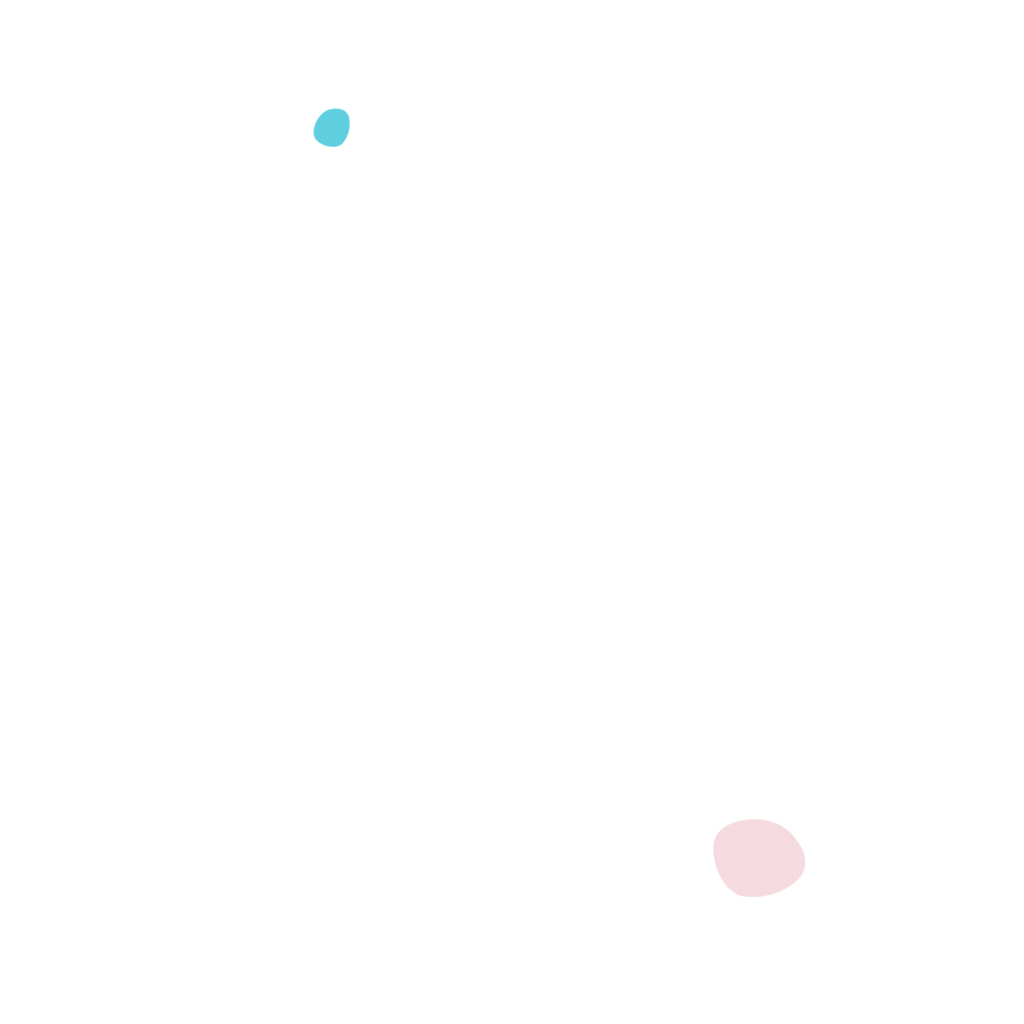 Illustration of light pink and light blue blobs