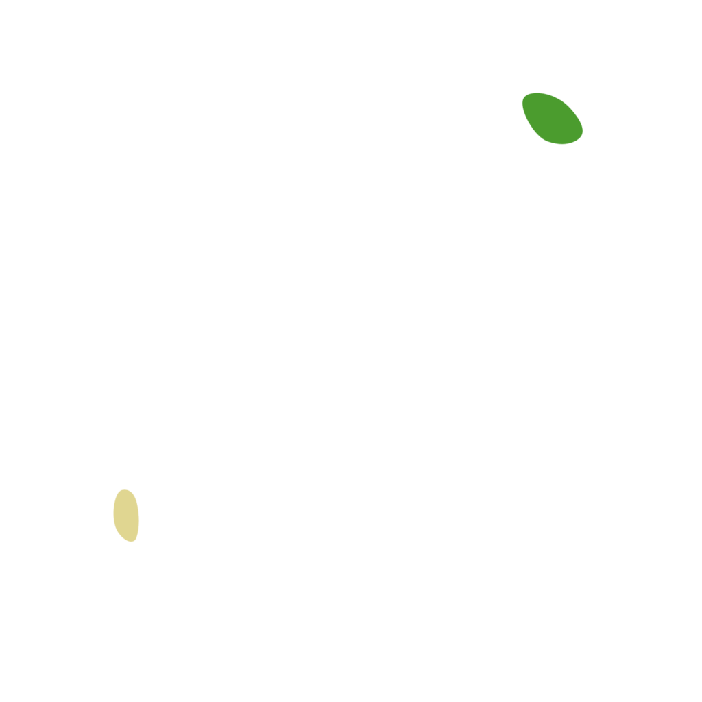 Illustration of light green and green blobs