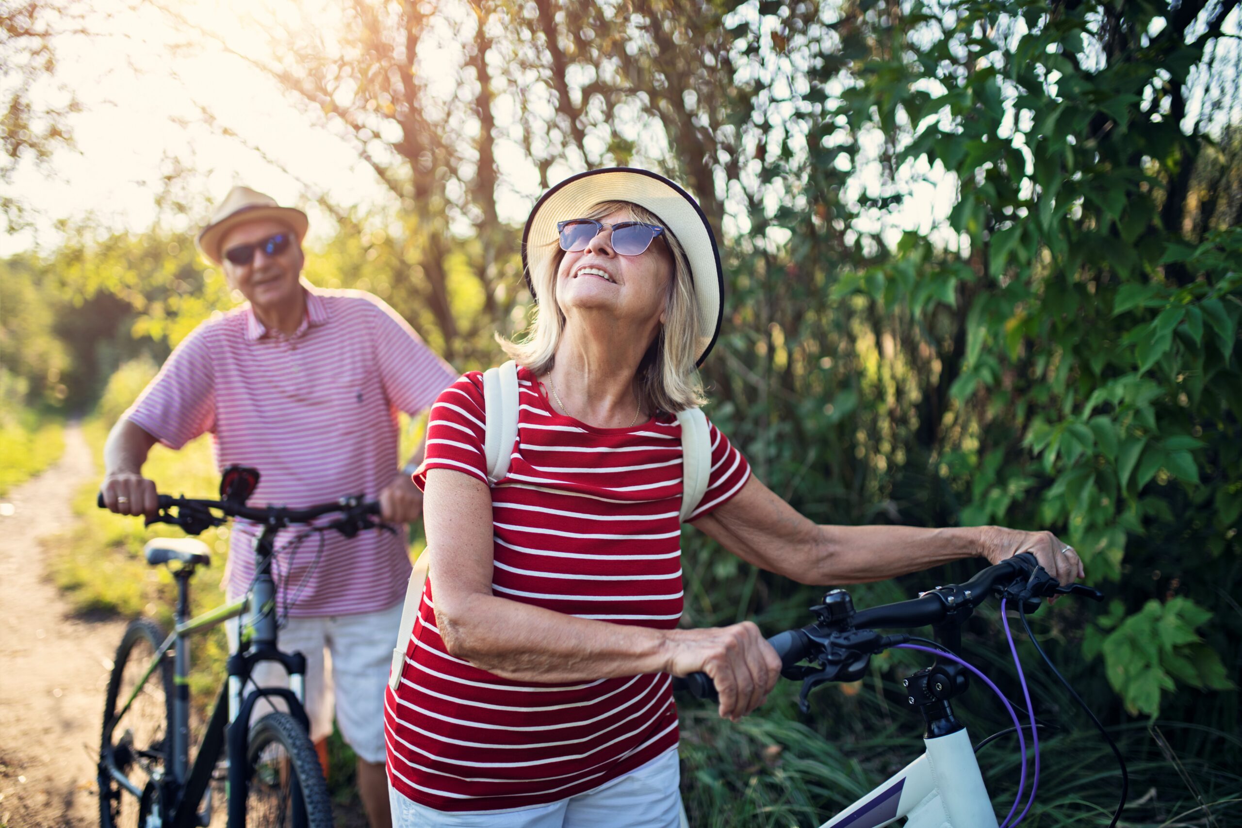 residents bike riding