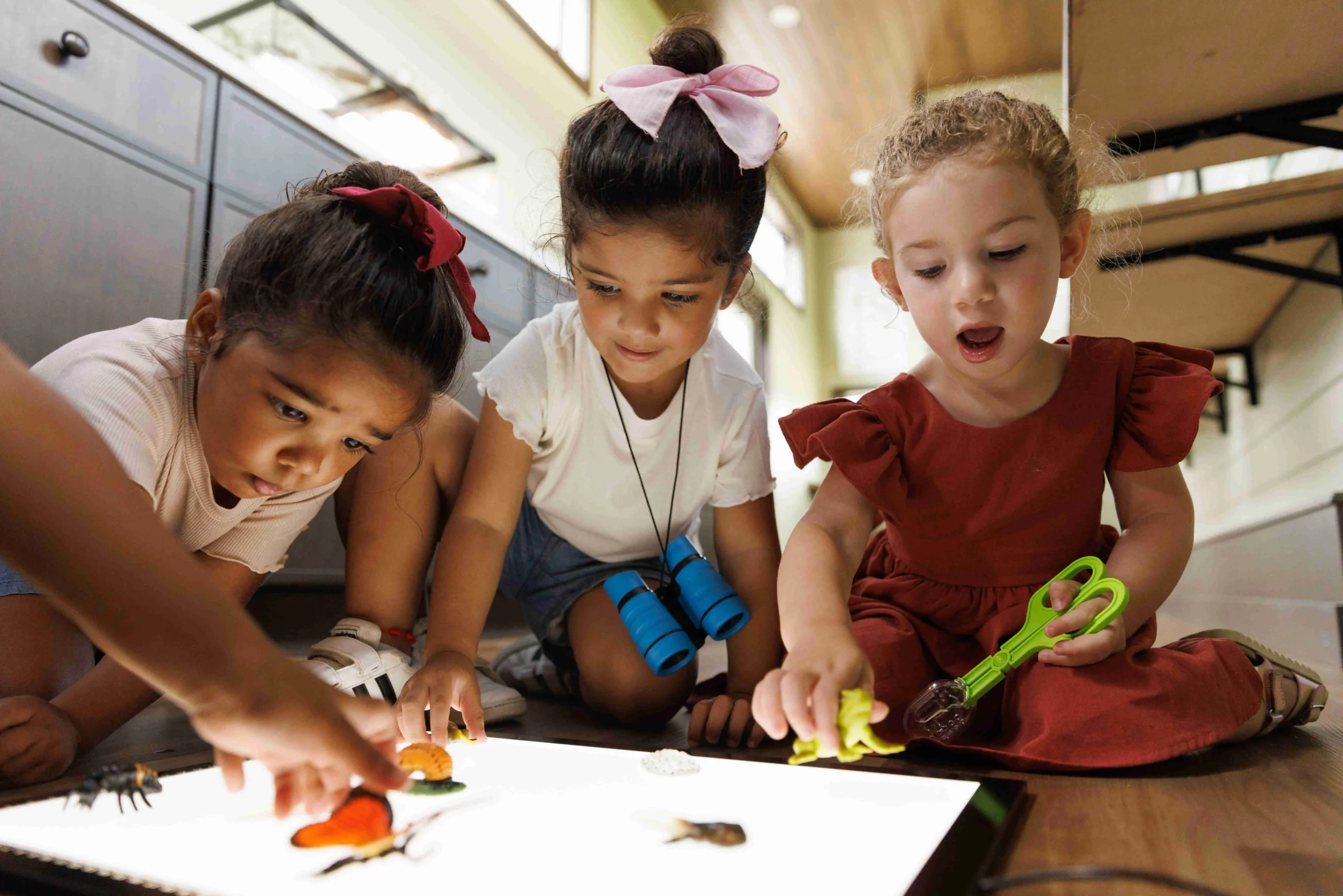 children learning at basecamp